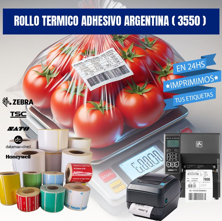 ROLLO TERMICO ADHESIVO ARGENTINA ( 3550 )