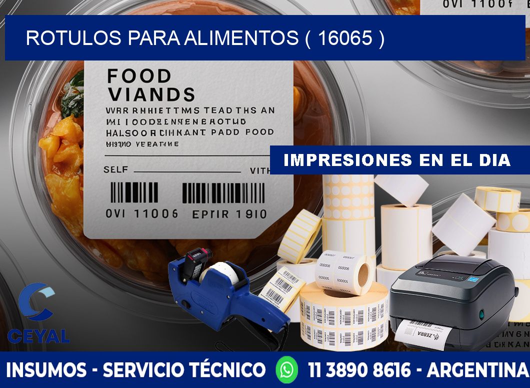 ROTULOS PARA ALIMENTOS ( 16065 )