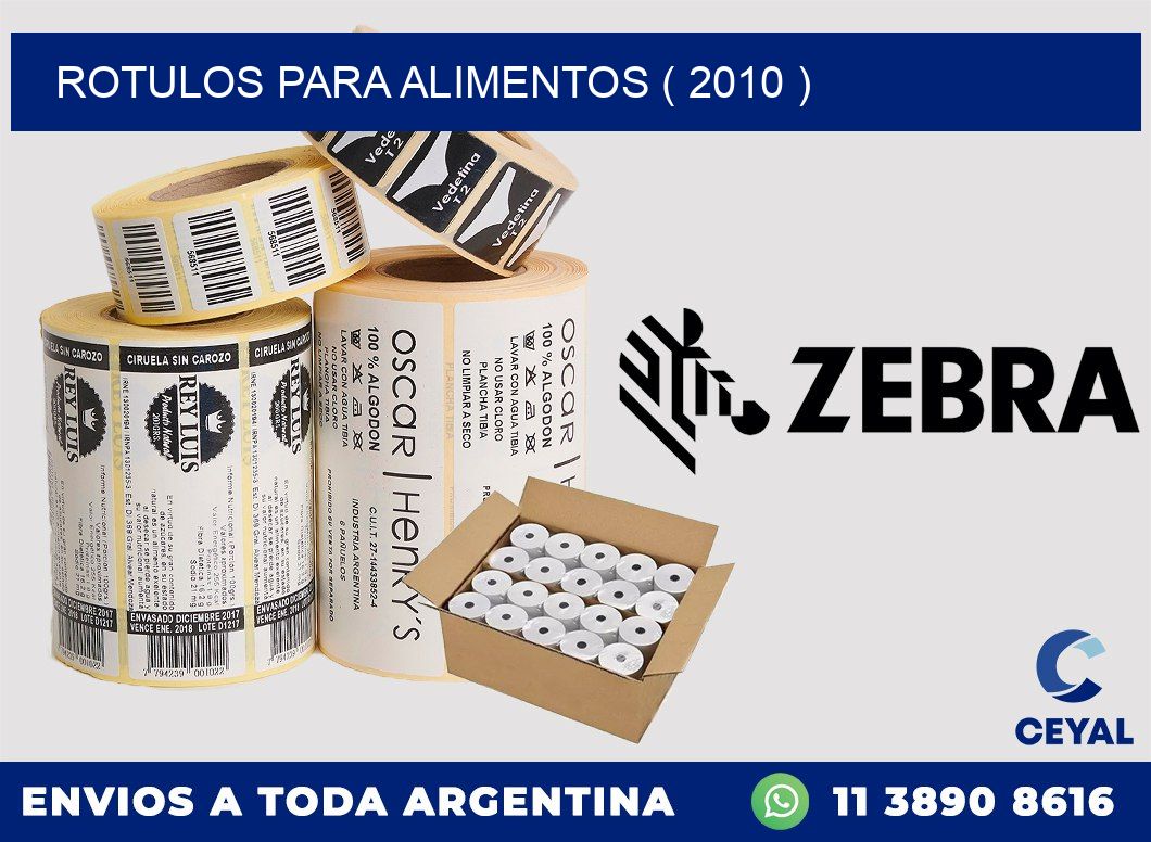 ROTULOS PARA ALIMENTOS ( 2010 )
