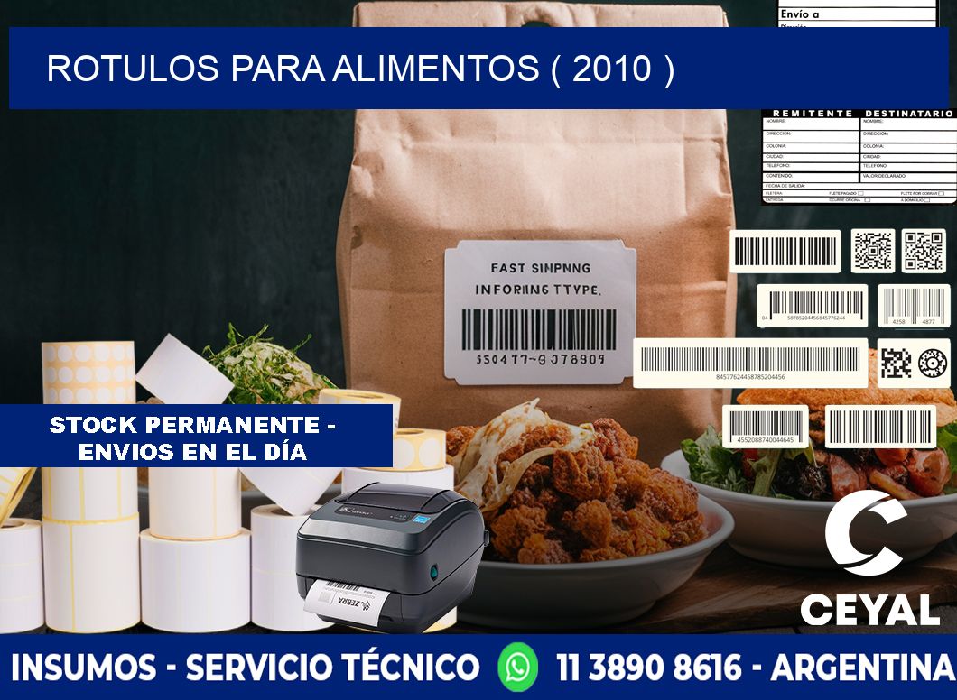 ROTULOS PARA ALIMENTOS ( 2010 )