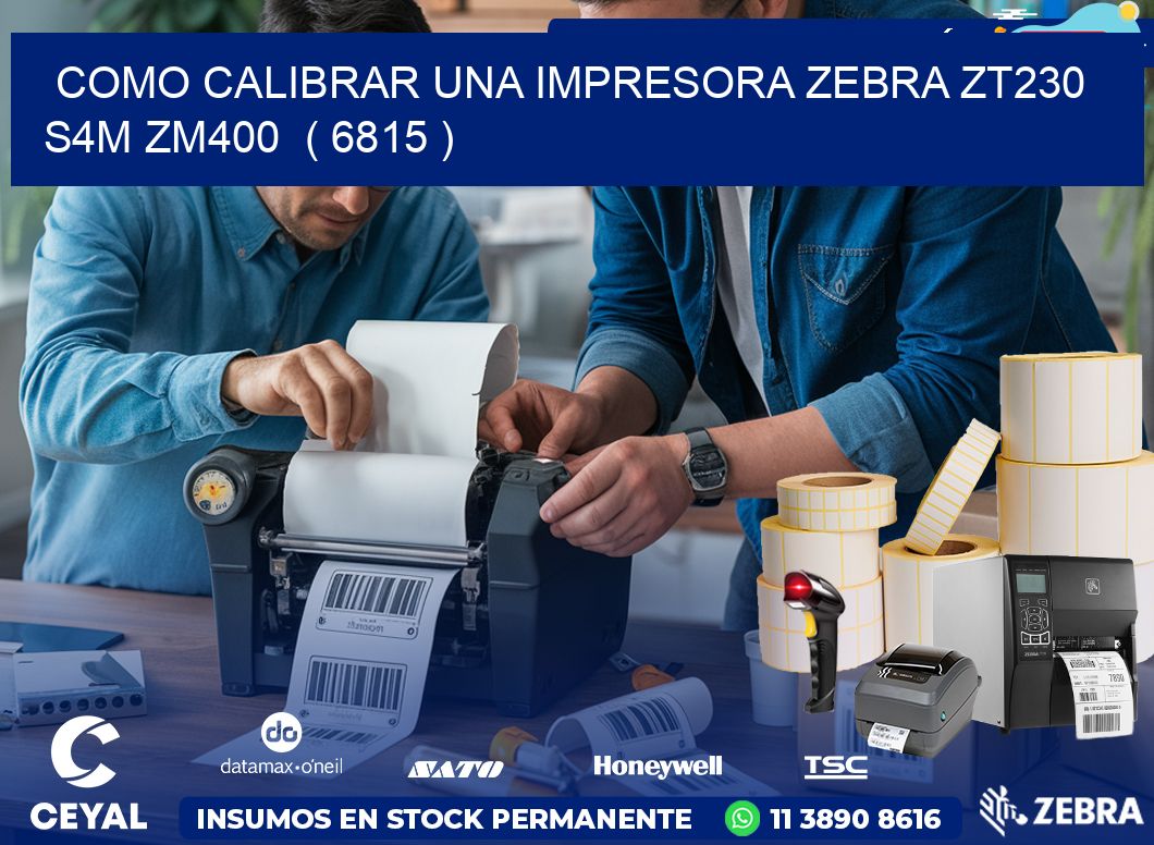 como calibrar una impresora zebra zt230 S4M ZM400  ( 6815 )