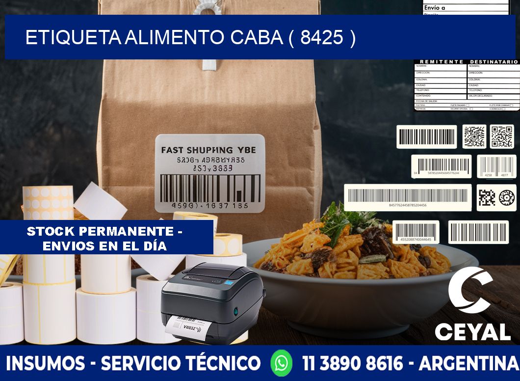 etiqueta alimento caba ( 8425 )