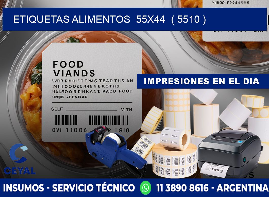 etiquetas alimentos  55x44  ( 5510 )