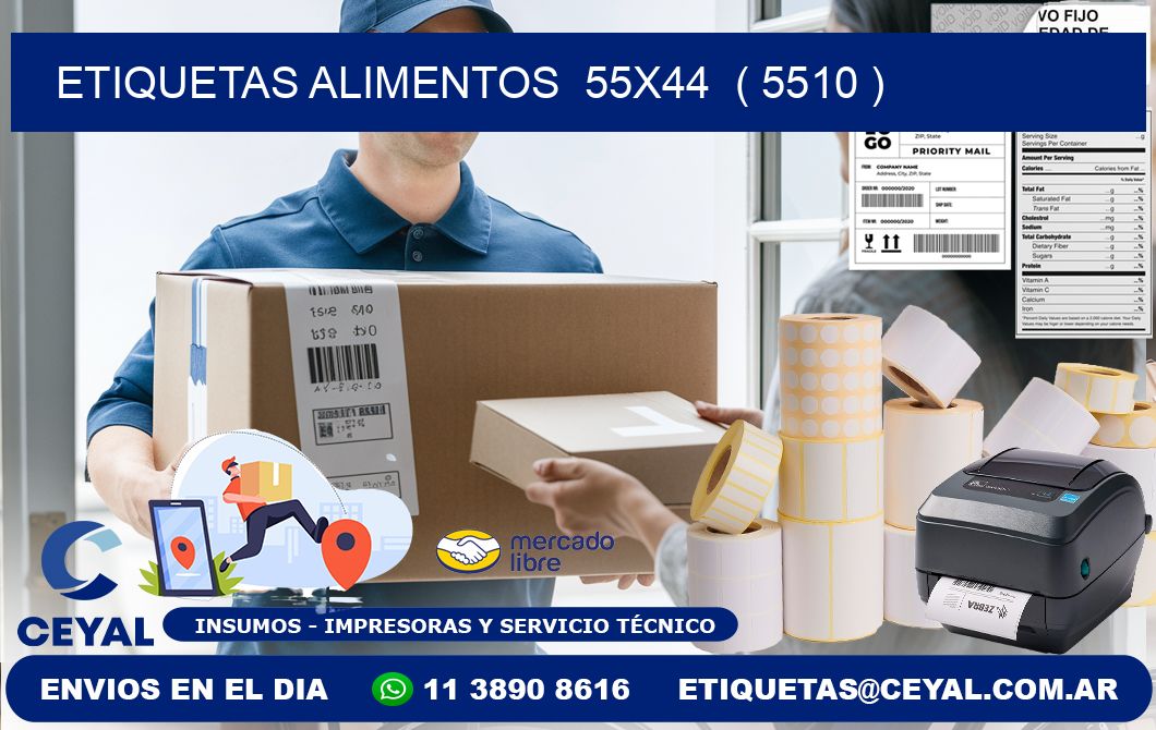 etiquetas alimentos  55x44  ( 5510 )