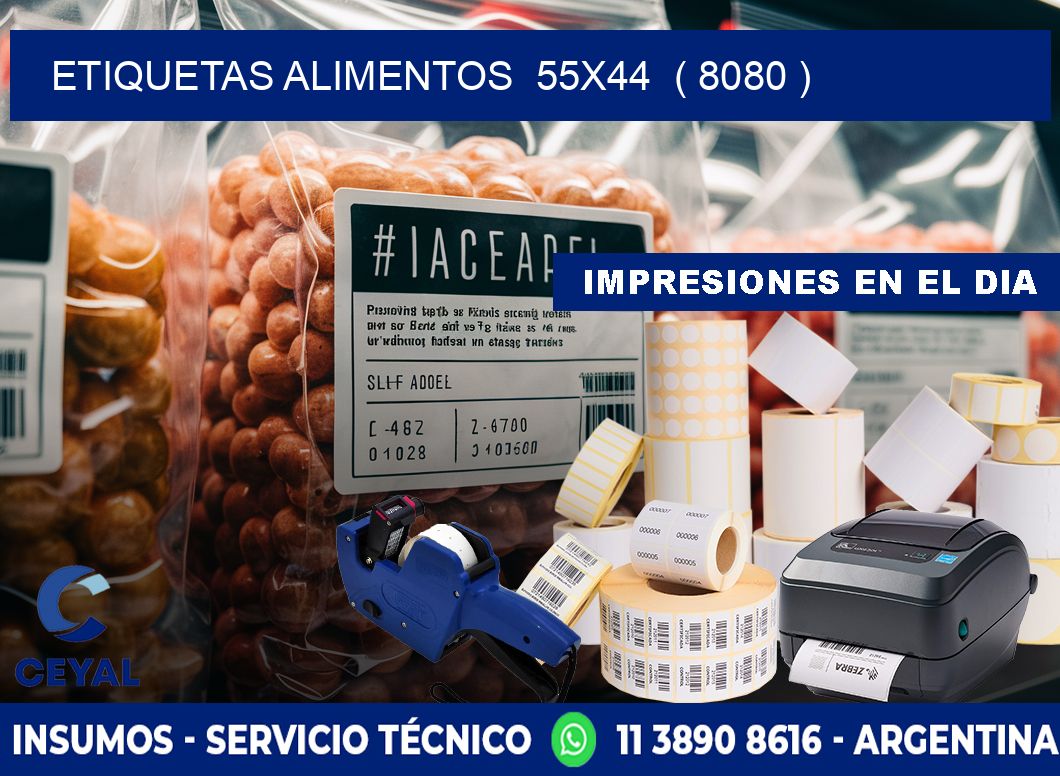etiquetas alimentos  55x44  ( 8080 )