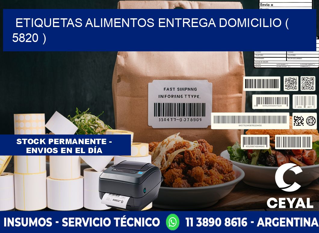 etiquetas alimentos entrega domicilio ( 5820 )