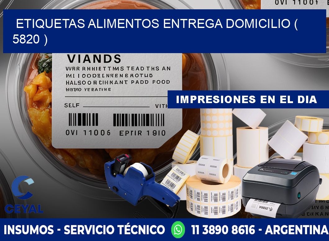 etiquetas alimentos entrega domicilio ( 5820 )