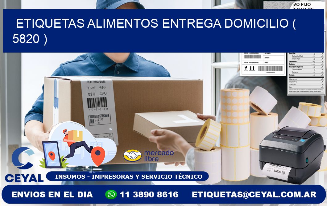 etiquetas alimentos entrega domicilio ( 5820 )