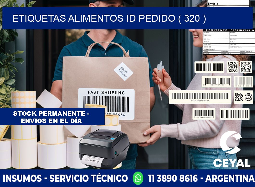 etiquetas alimentos id pedido ( 320 )