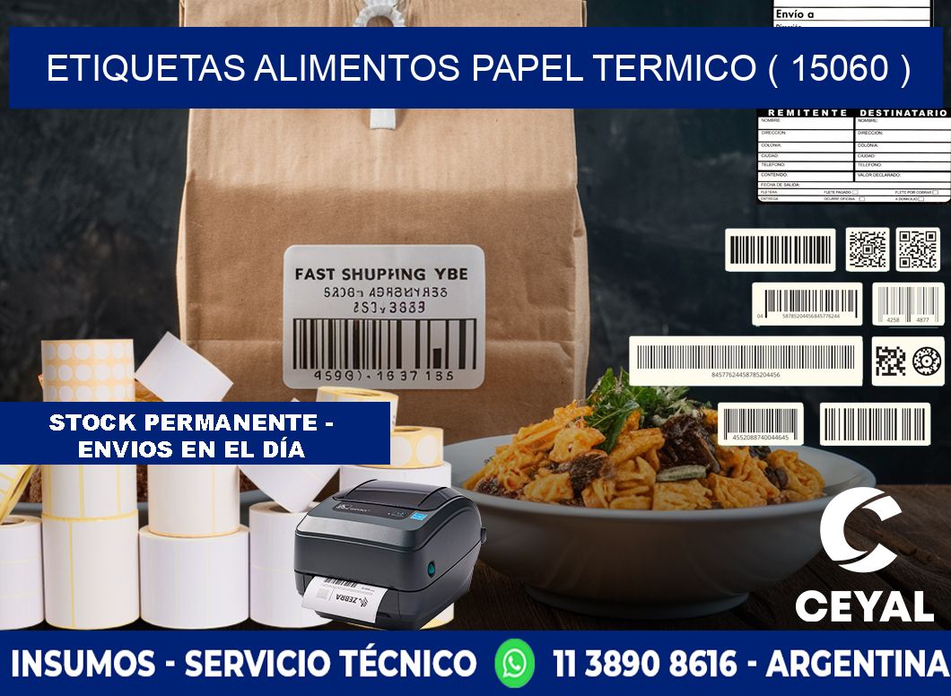 etiquetas alimentos papel termico ( 15060 )