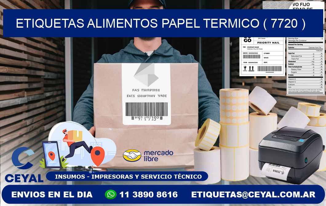 etiquetas alimentos papel termico ( 7720 )