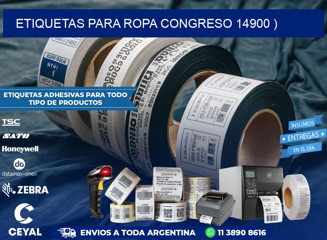 etiquetas para ropa congreso 14900 )
