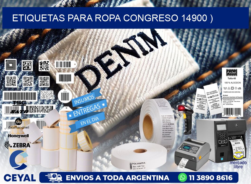 etiquetas para ropa congreso 14900 )