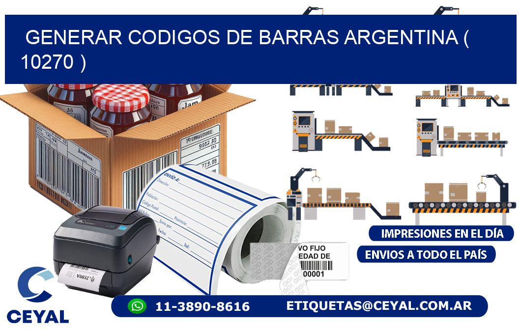 generar codigos de barras argentina ( 10270 )