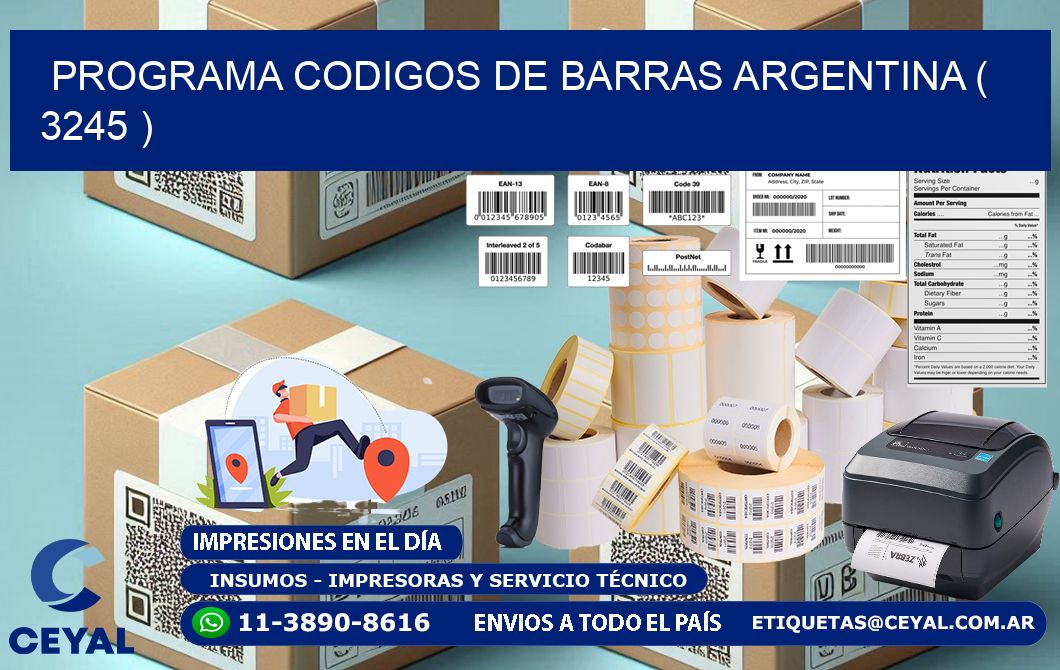 programa codigos de barras argentina ( 3245 )
