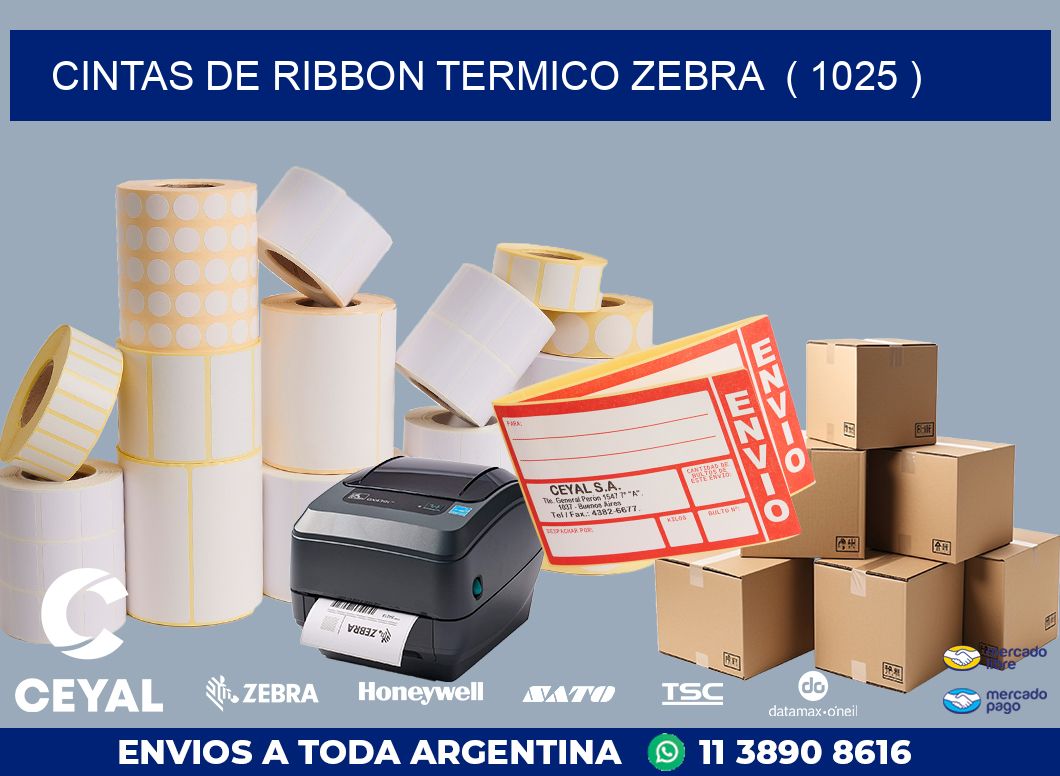 CINTAS DE RIBBON TERMICO ZEBRA  ( 1025 )