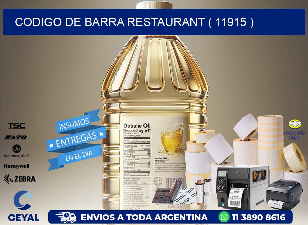 CODIGO DE BARRA RESTAURANT ( 11915 )