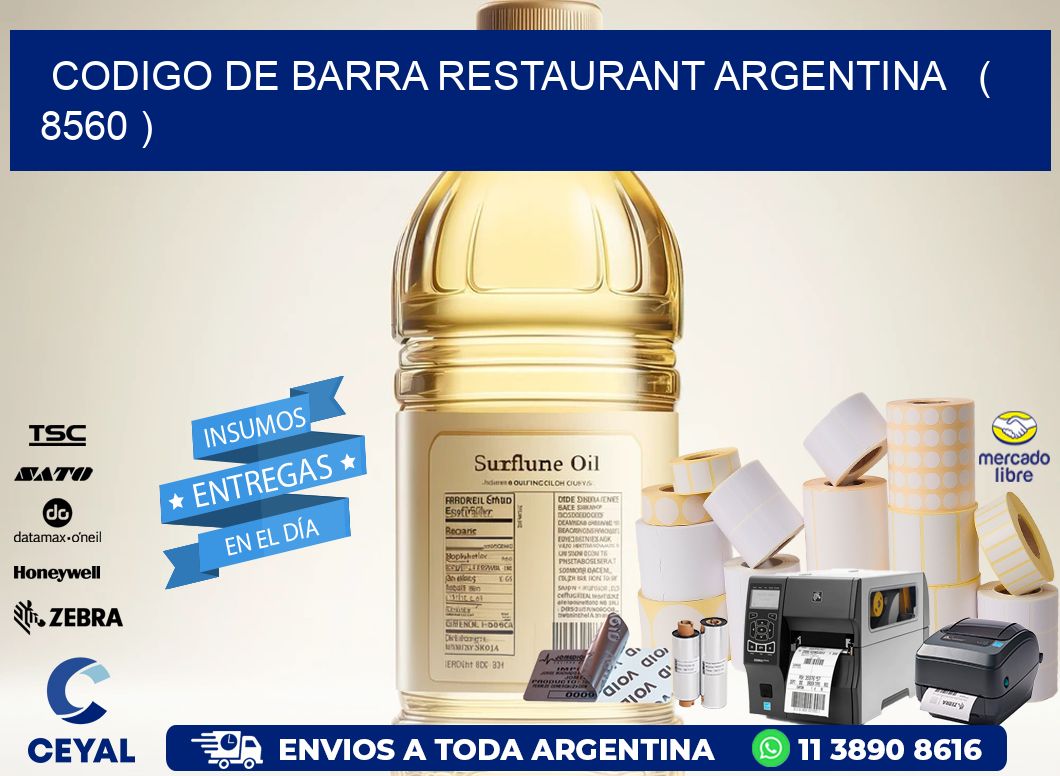 CODIGO DE BARRA RESTAURANT ARGENTINA   ( 8560 )