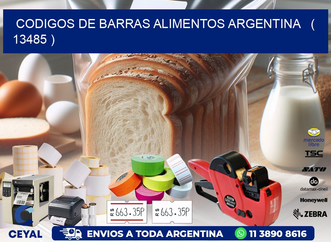 CODIGOS DE BARRAS ALIMENTOS ARGENTINA   ( 13485 )