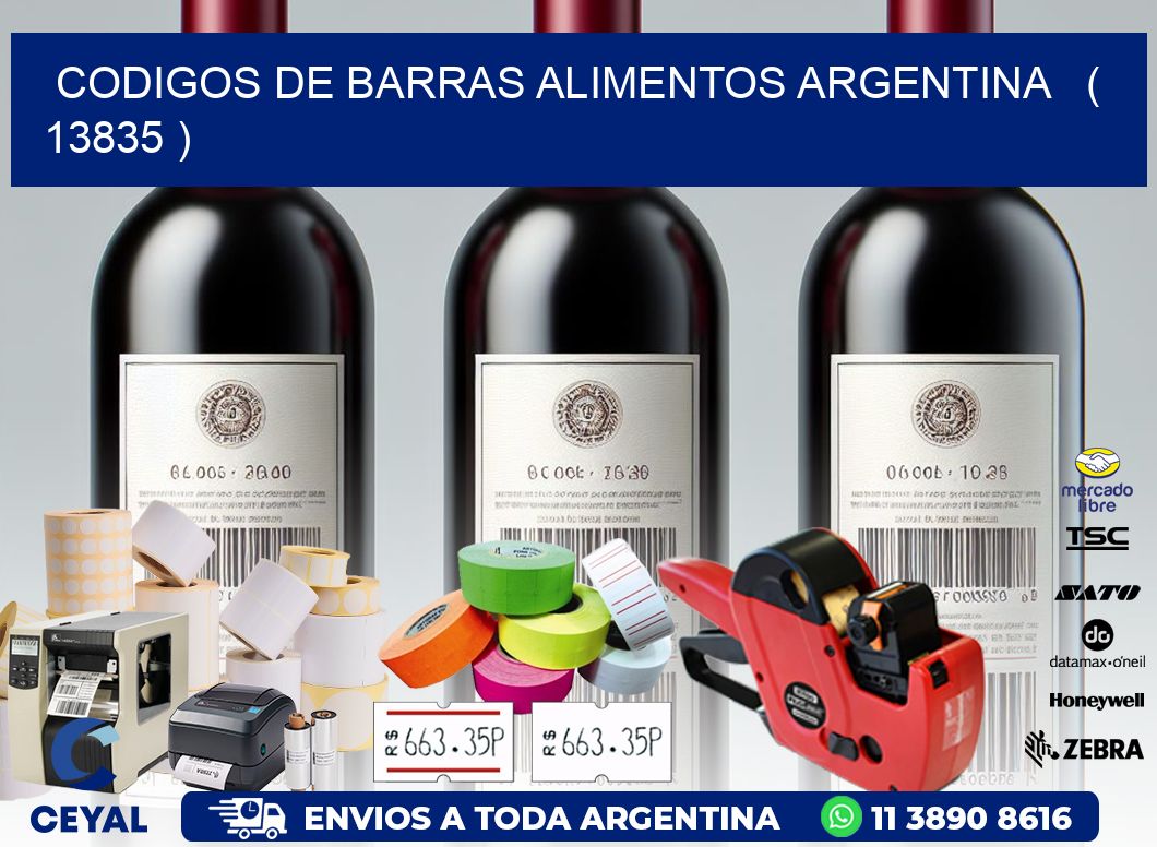 CODIGOS DE BARRAS ALIMENTOS ARGENTINA   ( 13835 )