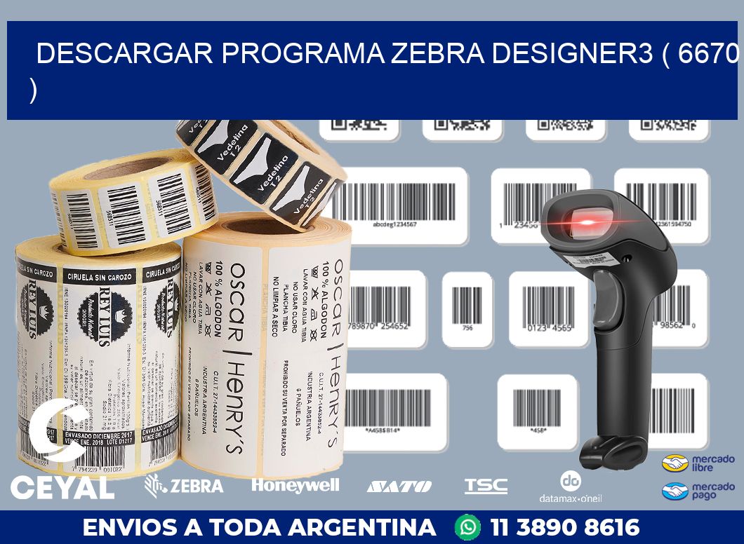 DESCARGAR PROGRAMA ZEBRA DESIGNER3 ( 6670 )