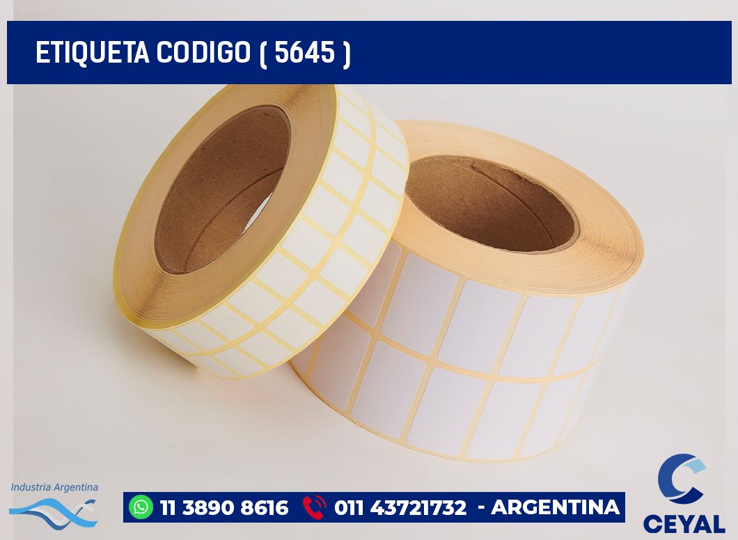 ETIQUETA CODIGO ( 5645 )