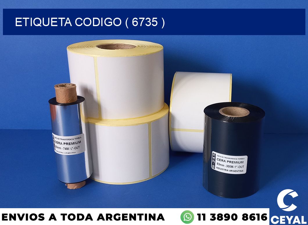 ETIQUETA CODIGO ( 6735 )