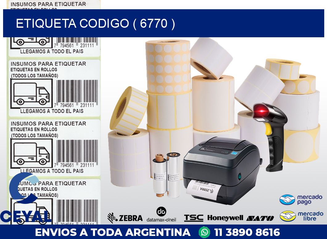 ETIQUETA CODIGO ( 6770 )