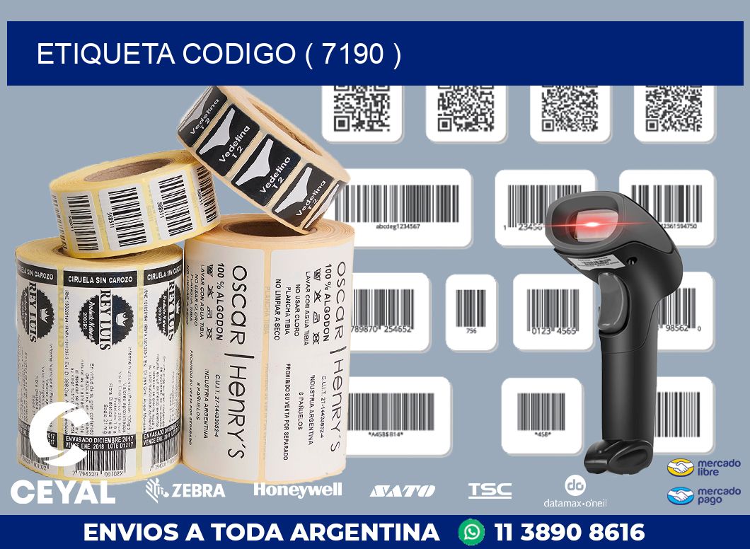 ETIQUETA CODIGO ( 7190 )