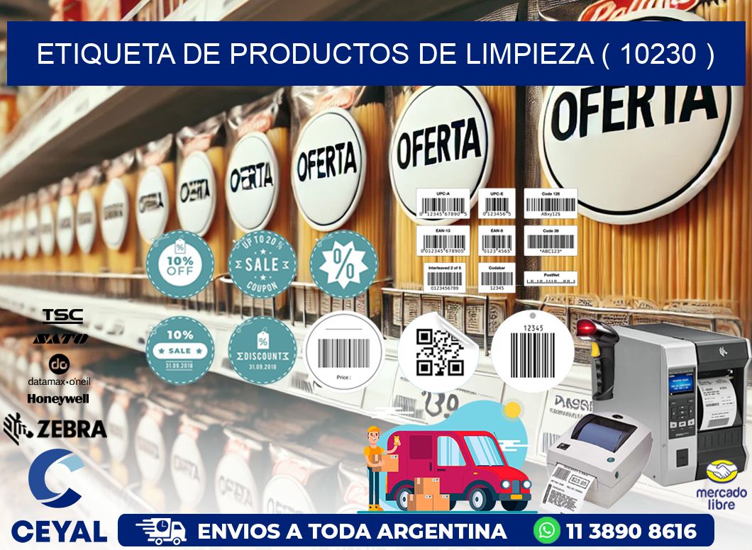 ETIQUETA DE PRODUCTOS DE LIMPIEZA ( 10230 )