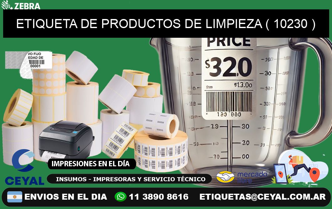ETIQUETA DE PRODUCTOS DE LIMPIEZA ( 10230 )