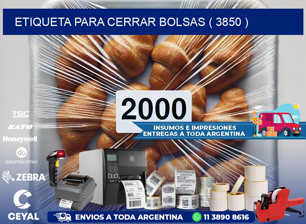 ETIQUETA PARA CERRAR BOLSAS ( 3850 )