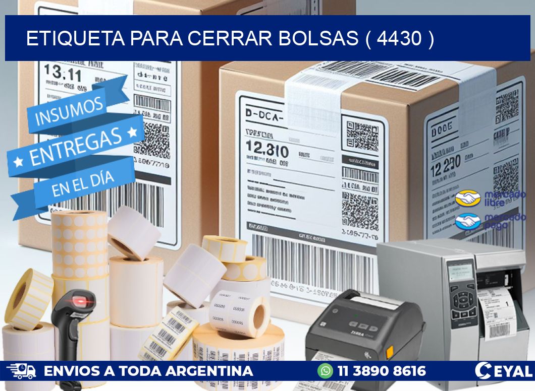 ETIQUETA PARA CERRAR BOLSAS ( 4430 )