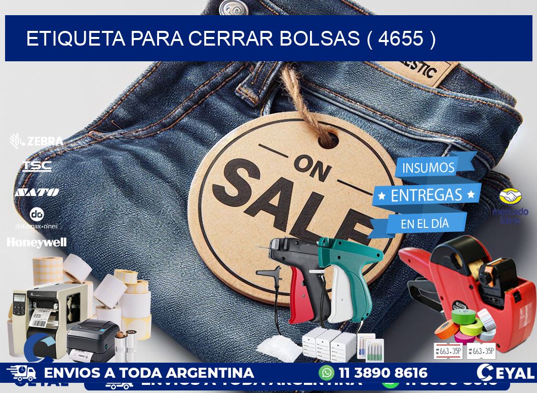 ETIQUETA PARA CERRAR BOLSAS ( 4655 )