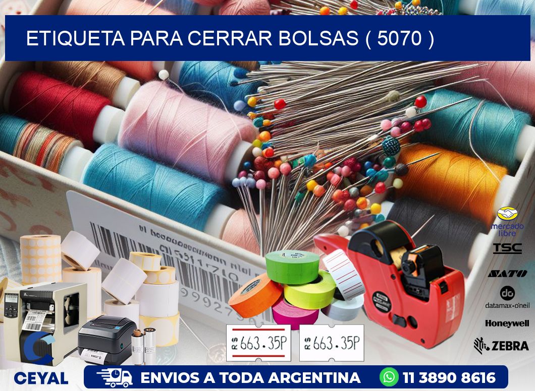 ETIQUETA PARA CERRAR BOLSAS ( 5070 )