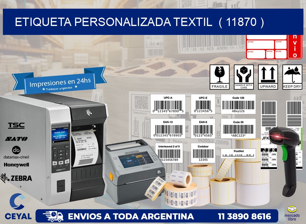 ETIQUETA PERSONALIZADA TEXTIL  ( 11870 )