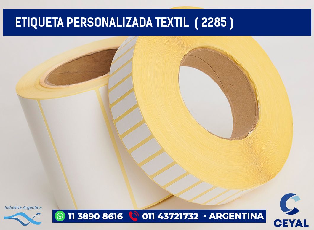 ETIQUETA PERSONALIZADA TEXTIL  ( 2285 )