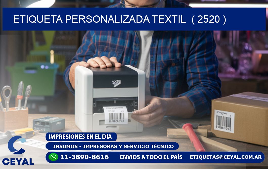 ETIQUETA PERSONALIZADA TEXTIL  ( 2520 )