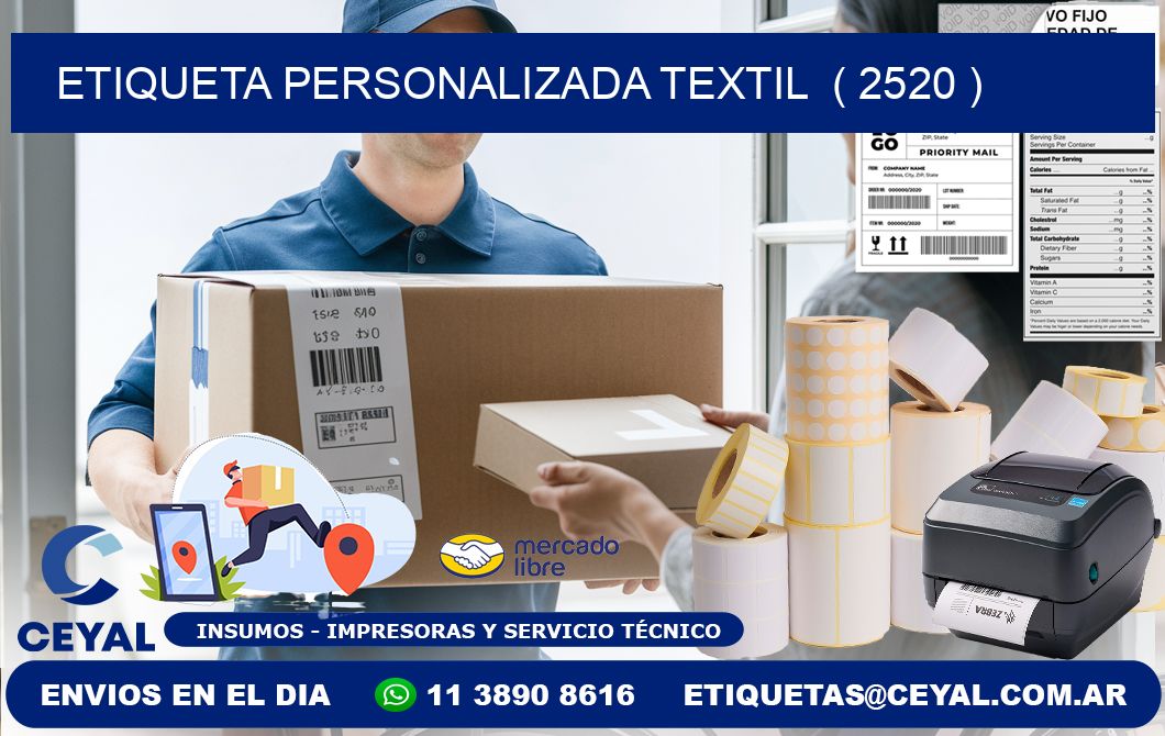 ETIQUETA PERSONALIZADA TEXTIL  ( 2520 )