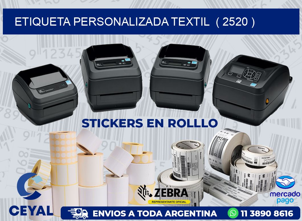 ETIQUETA PERSONALIZADA TEXTIL  ( 2520 )