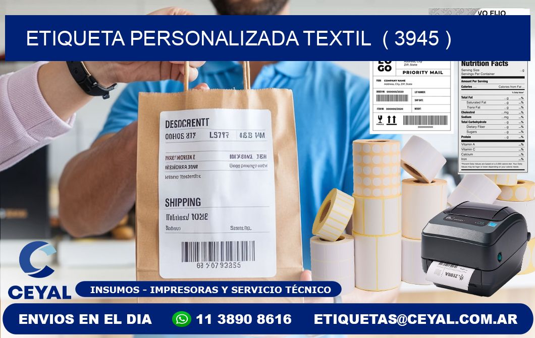 ETIQUETA PERSONALIZADA TEXTIL  ( 3945 )