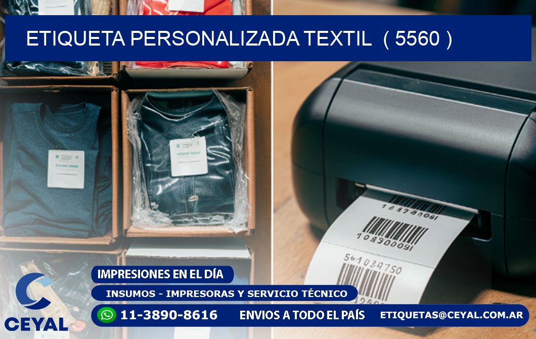 ETIQUETA PERSONALIZADA TEXTIL  ( 5560 )