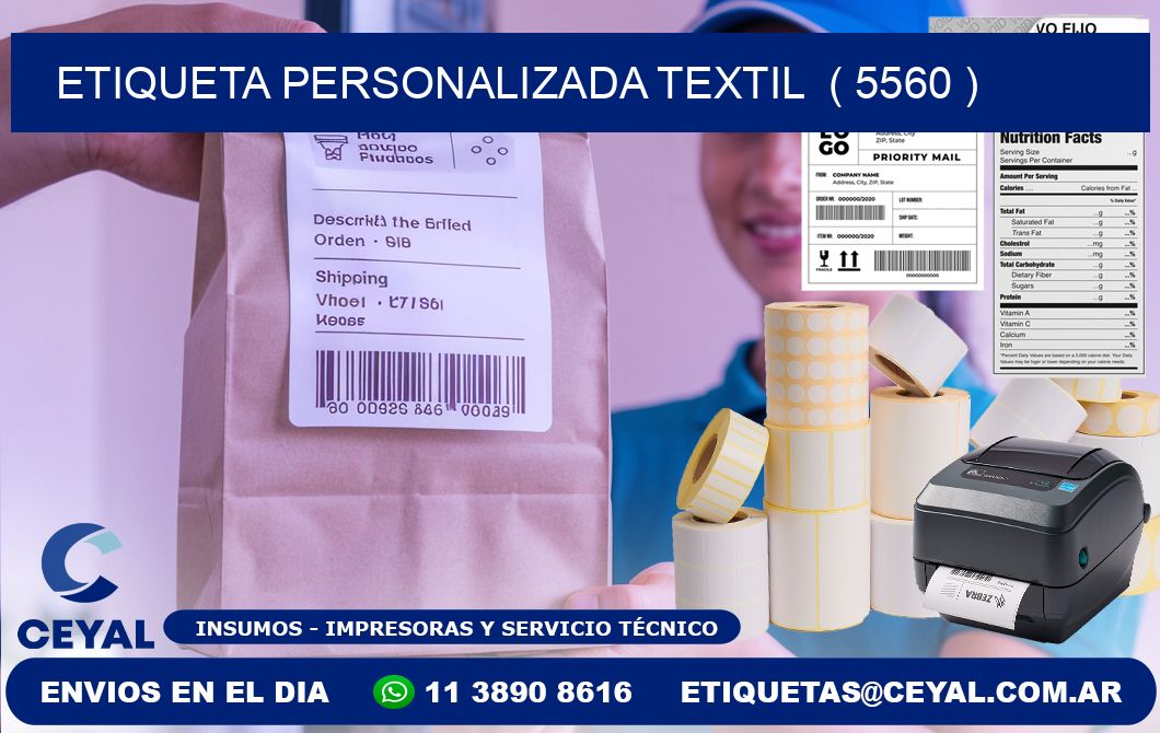 ETIQUETA PERSONALIZADA TEXTIL  ( 5560 )