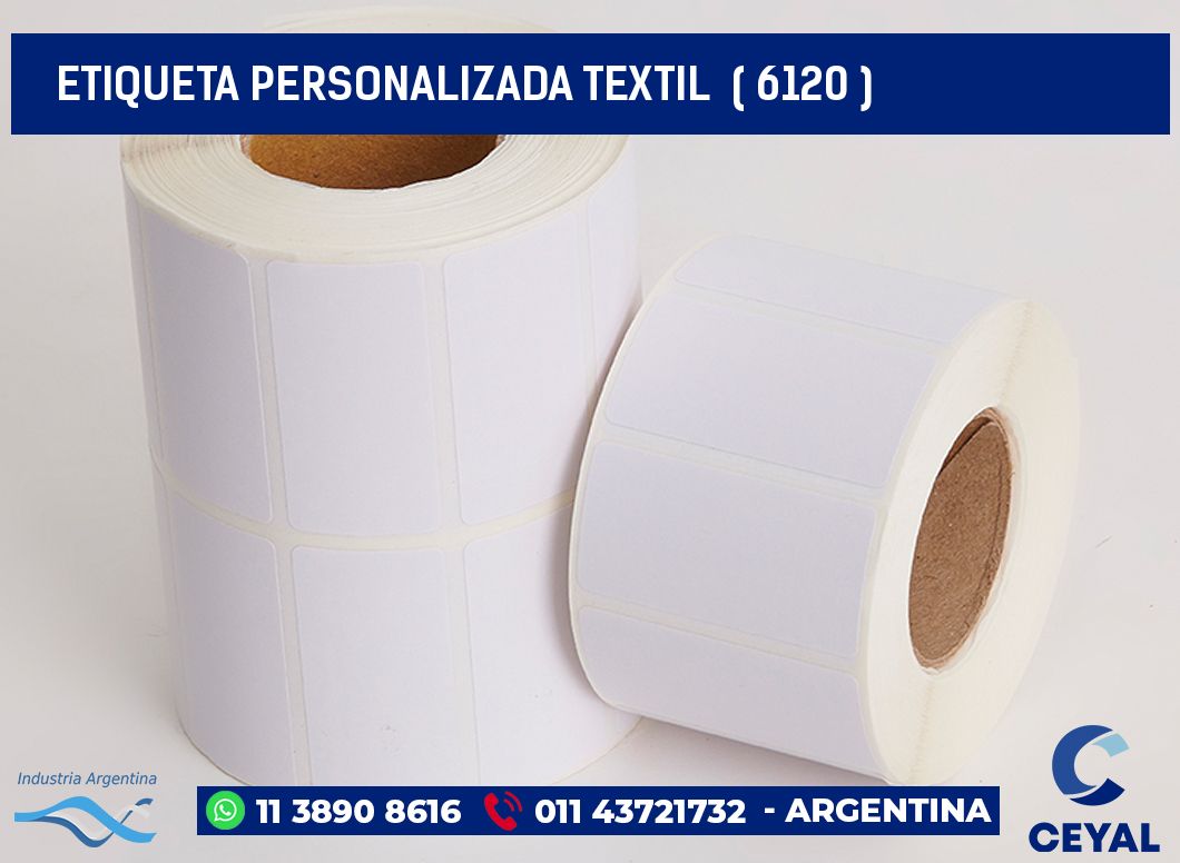 ETIQUETA PERSONALIZADA TEXTIL  ( 6120 )
