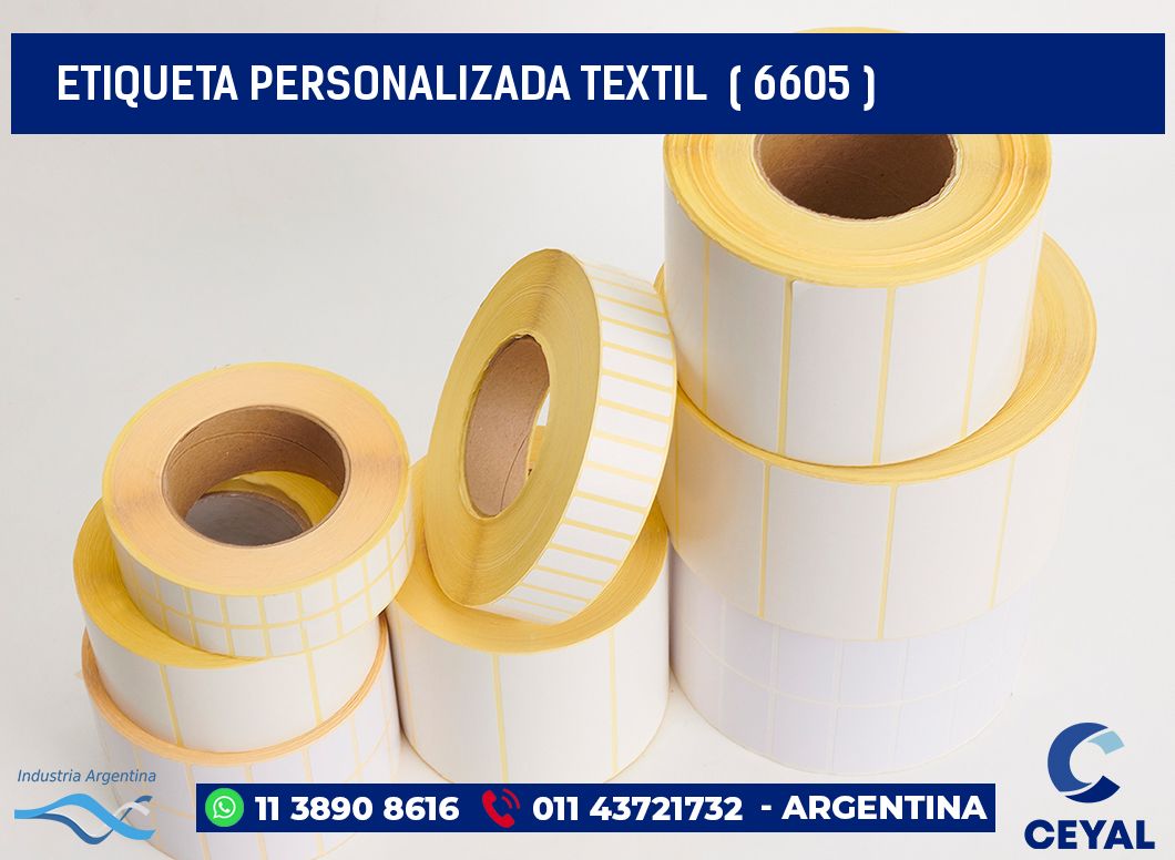 ETIQUETA PERSONALIZADA TEXTIL  ( 6605 )