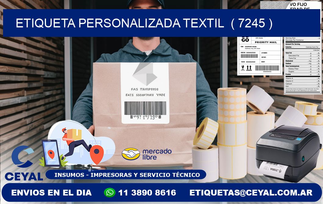 ETIQUETA PERSONALIZADA TEXTIL  ( 7245 )