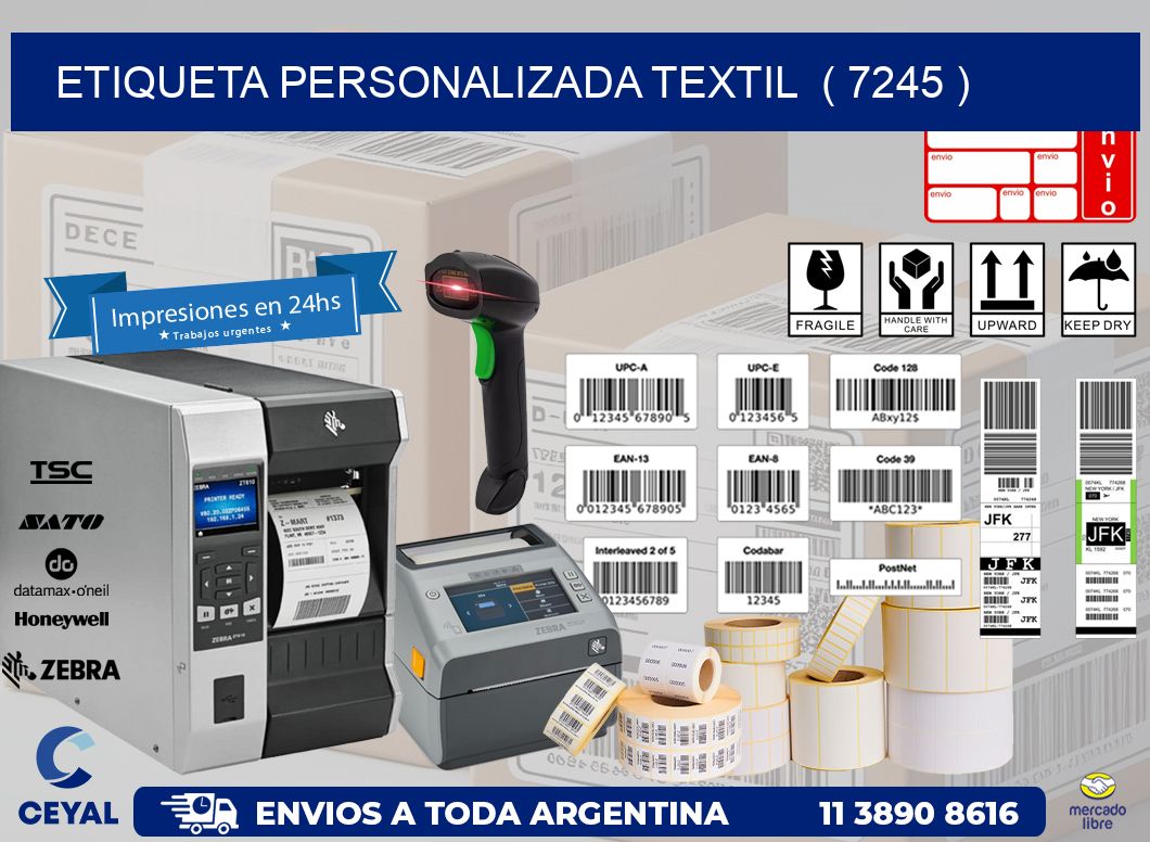 ETIQUETA PERSONALIZADA TEXTIL  ( 7245 )