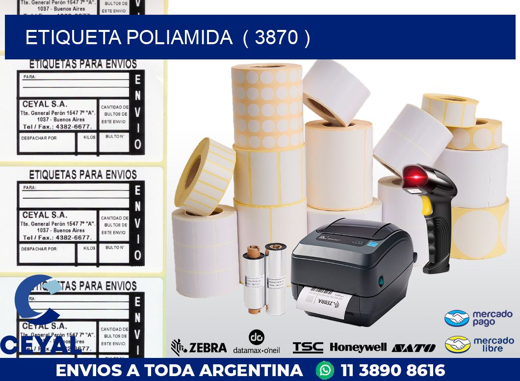 ETIQUETA POLIAMIDA  ( 3870 )