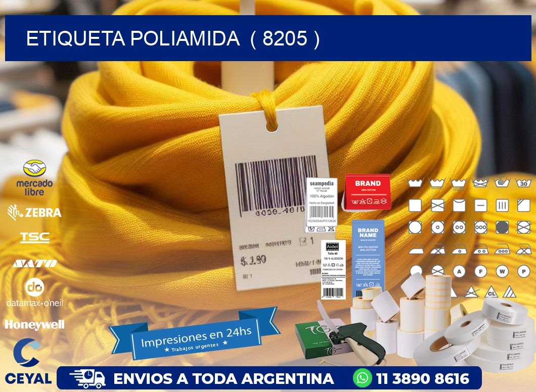 ETIQUETA POLIAMIDA  ( 8205 )