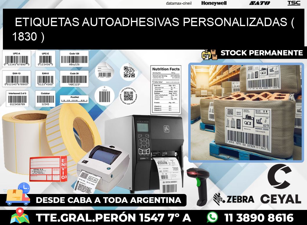 ETIQUETAS AUTOADHESIVAS PERSONALIZADAS ( 1830 )